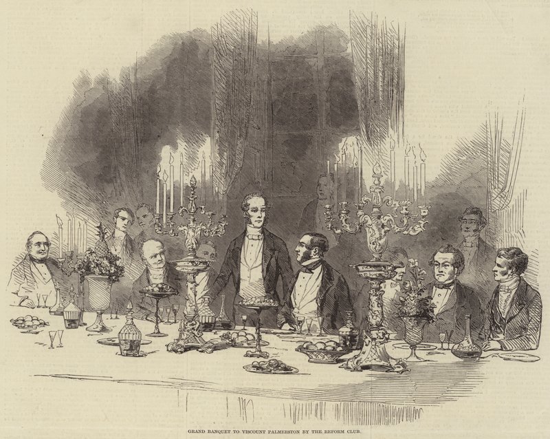 Grand Banket til Viscount Palmerston af Reform Club af English School