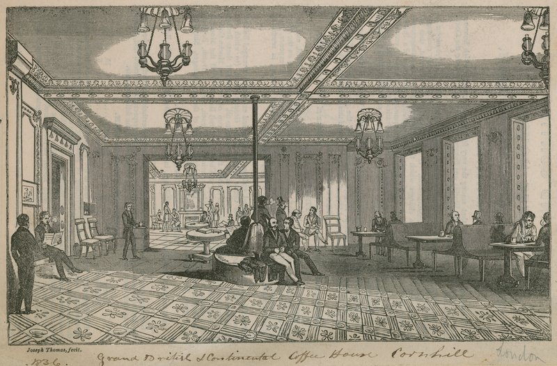 Grand British and Continental Coffee House, Cornhill af English School
