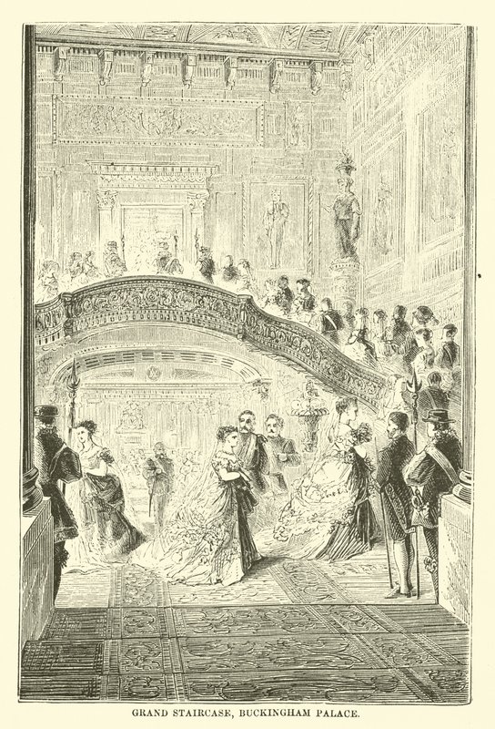 Grand Staircase, Buckingham Palace af English School
