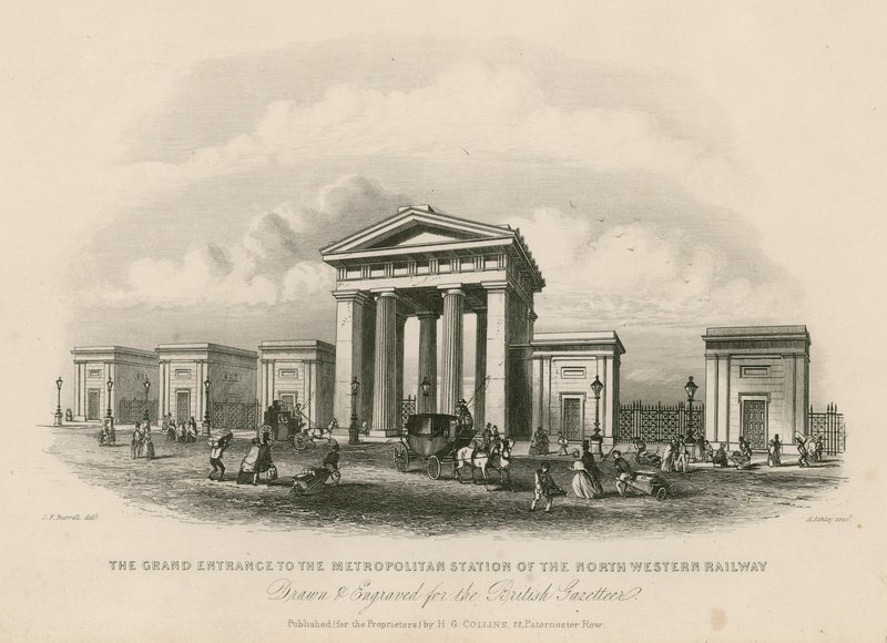 Stor indgang til Metropolitan Station af North Western Railway, London af English School