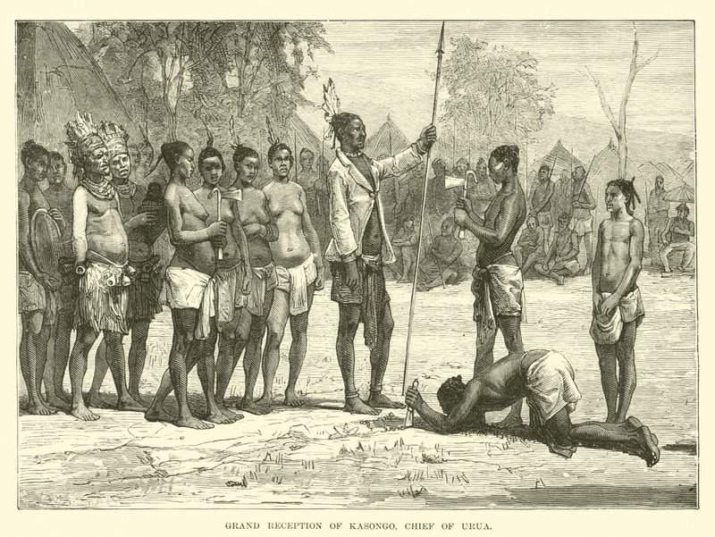Grand reception of Kasongo, Chief of Urua  af English School