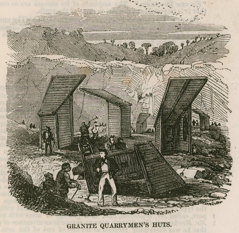Granit Quarrymens hytter, Rubislaw, Aberdeen af English School