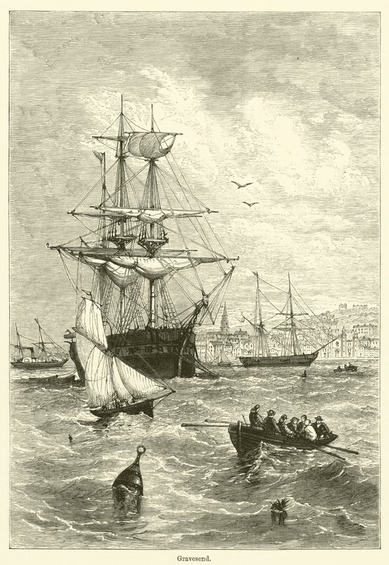 Gravesend (gravering) af English School