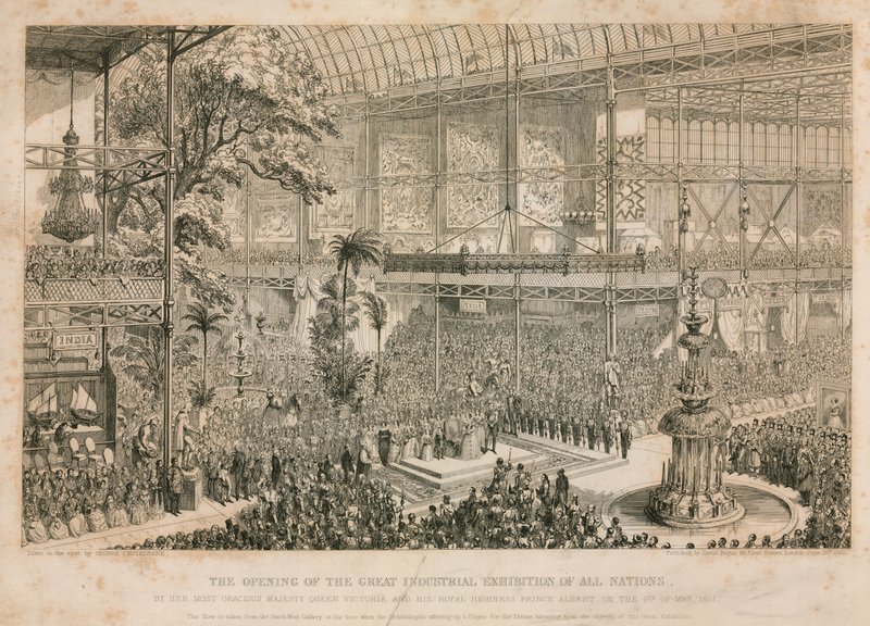Store udstilling, 1851, åbner den 1. maj 1851 af English School
