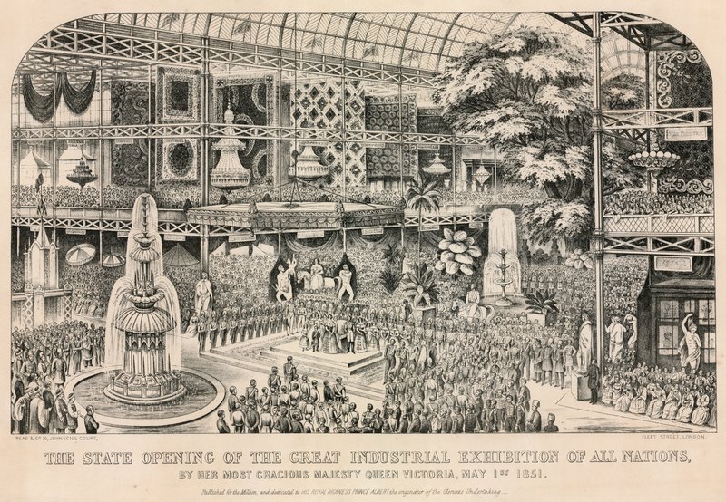 Store udstilling, 1851, åbner den 1. maj 1851 af English School