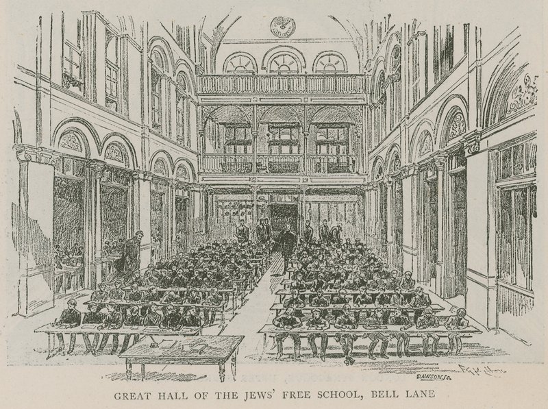 Great Hall of the Jews Free School, Bell Lane, London af English School