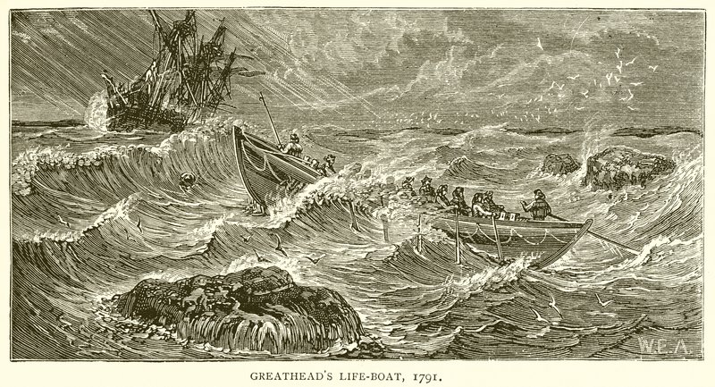Greatheads redningsbåd, 1791 af English School