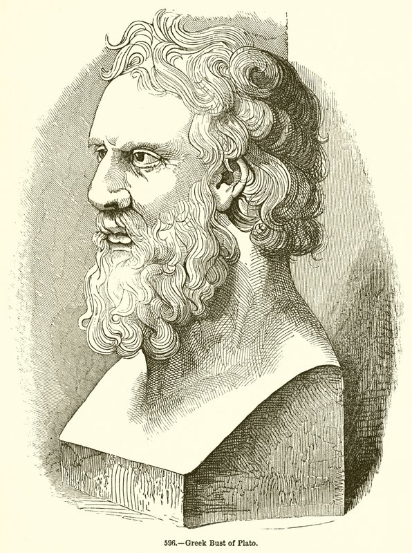 græsk buste af Platon af English School