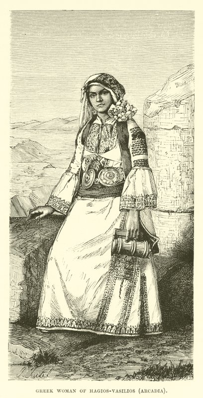 Græsk kvinde fra Hagios-Vasilios, Arcadia af English School