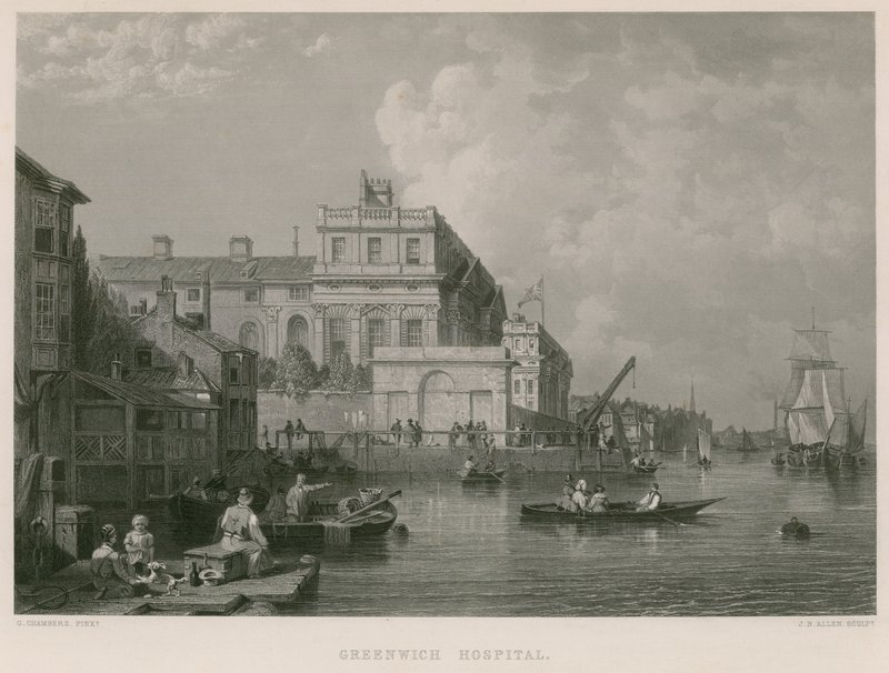 Greenwich Hospital, London af English School
