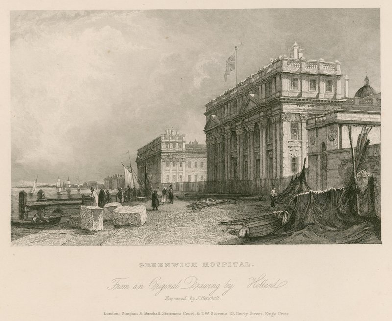 Greenwich Hospital, London af English School