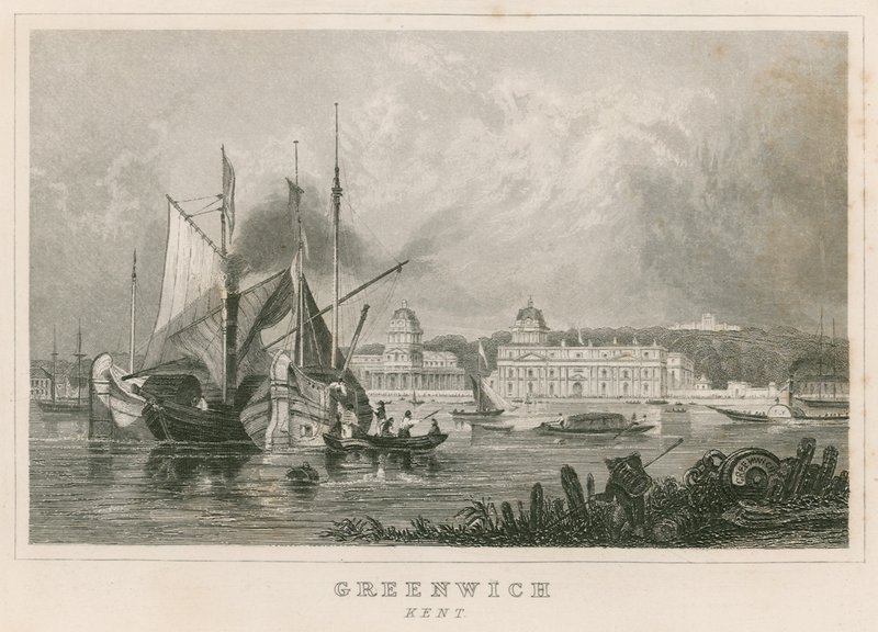 Greenwich Hospital, London af English School