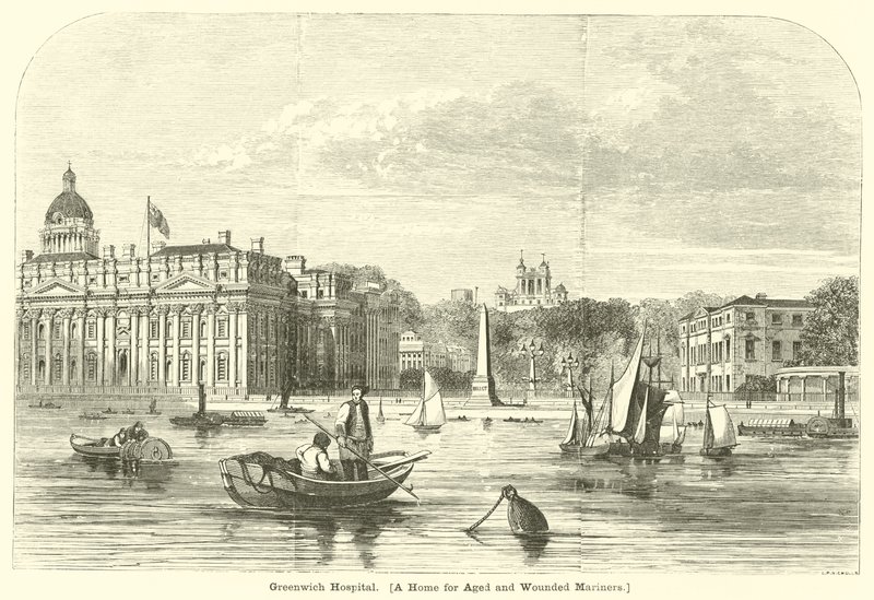Greenwich Hospital, et hjem for ældre og sårede søfolk af English School