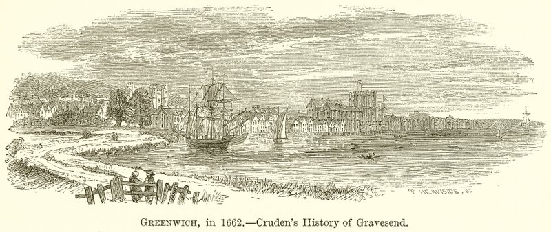 Greenwich, i 1662.--Crudens History of Gravesend af English School