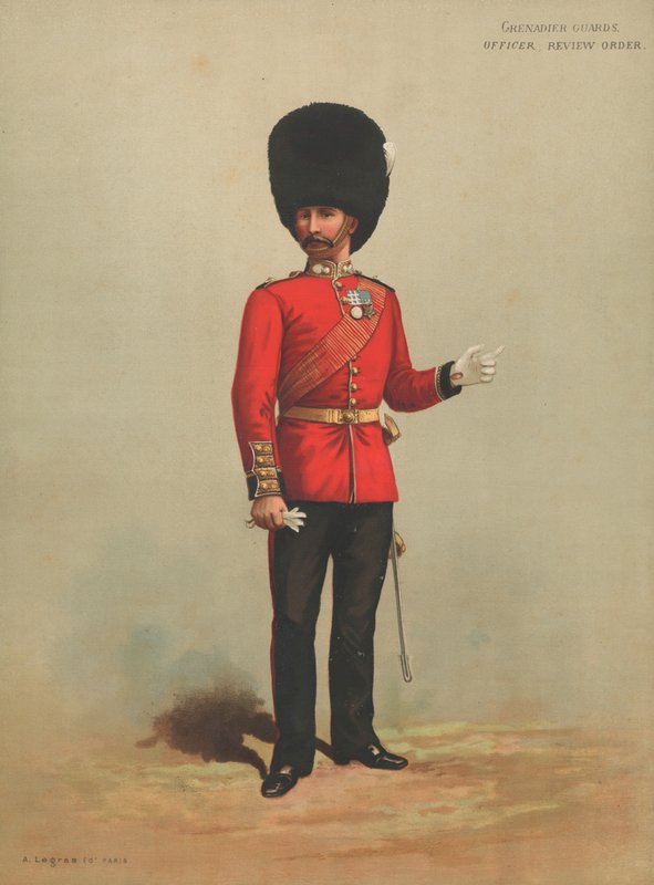 Grenadervagter, officer, revisionsordre af English School