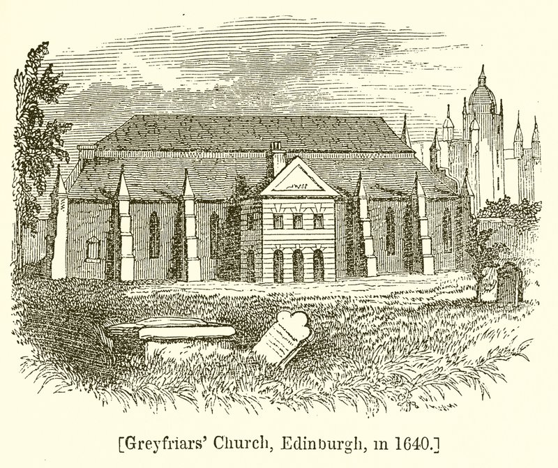 Greyfriars Church, Edinburgh, i 1640 af English School