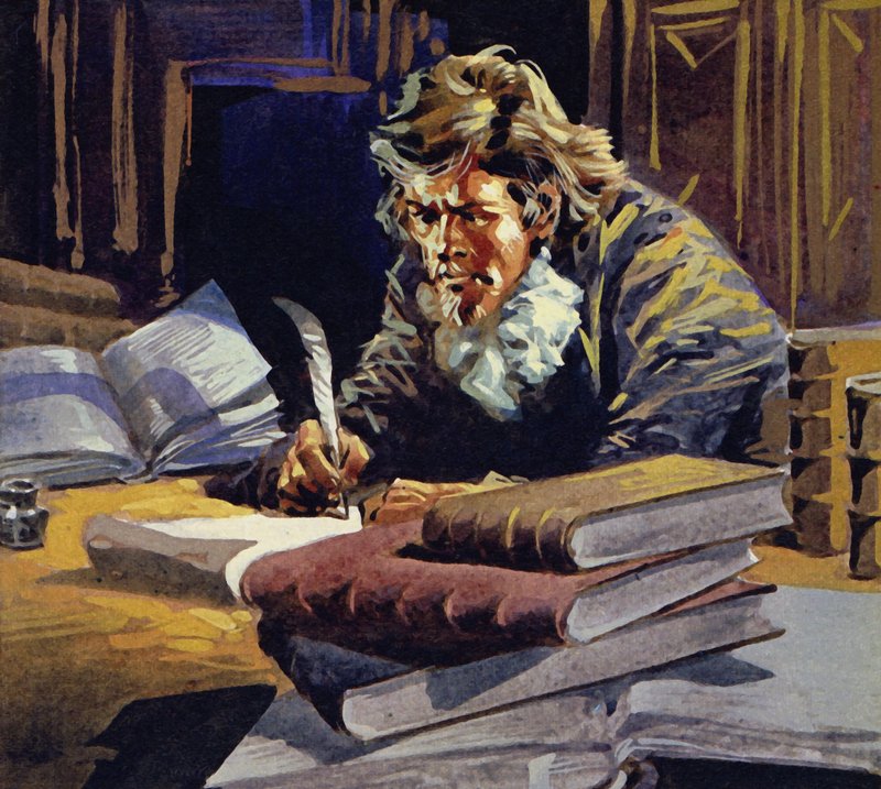 Grotius var juridisk rådgiver for det hollandske østindiske kompagni og skrev The Law of War and Peace af English School