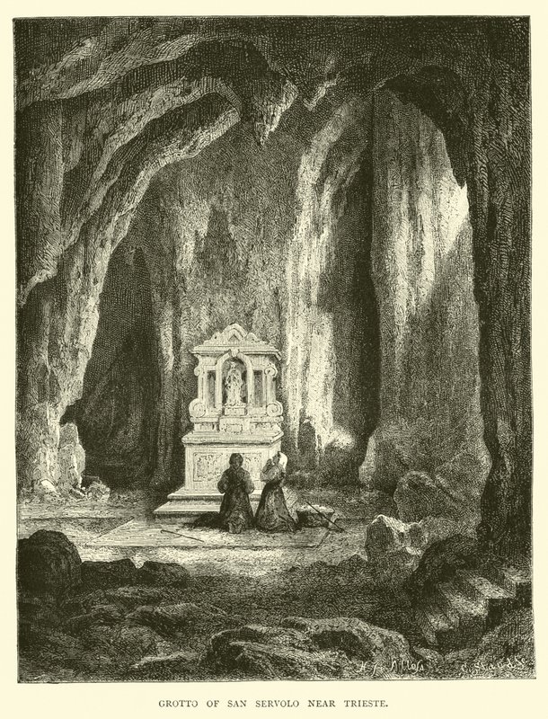 Grotto of San Servolo near Trieste  af English School
