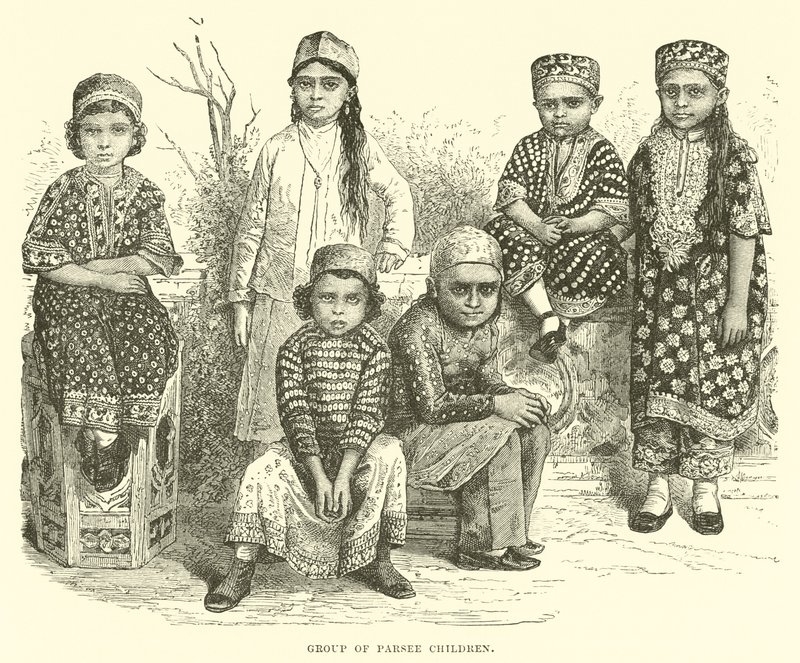 Group of Parsee children  af English School