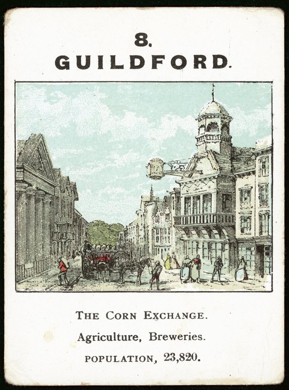 Guildford (farve litho) af English School