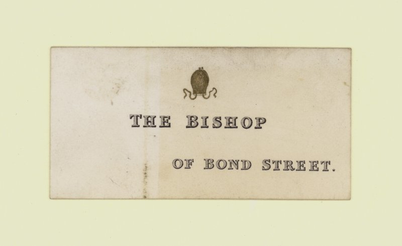 Våbensmed, William Bishop, handelskort af English School