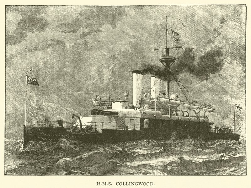 HMS Collingwood (gravering) af English School