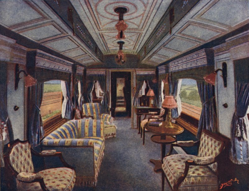 HM The Queens Day Compartment, Royal Saloon, London and North Western Railway af English School