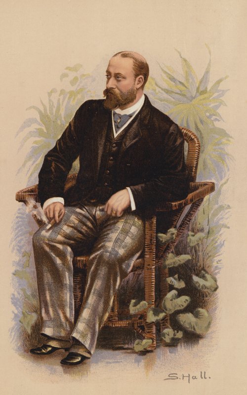H.K.H. Prinsen af Wales, den kommende kong Edward VII (farvelitografi) af English School