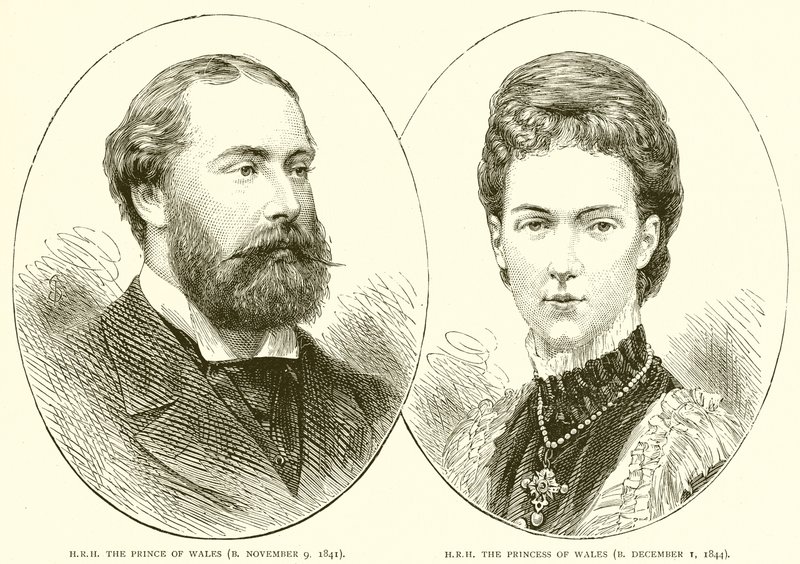 H.R.H. prinsen af Wales (f. 9. november 1841). H.R.H. prinsessen af Wales (f. 1. december 1844) af English School