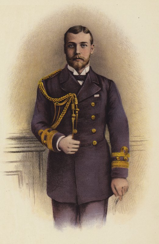 H R H Prins George af Wales (farvelitografi) af English School