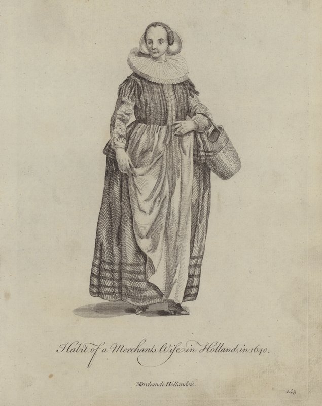 En købmandskones vane i Holland i 1640 af English School