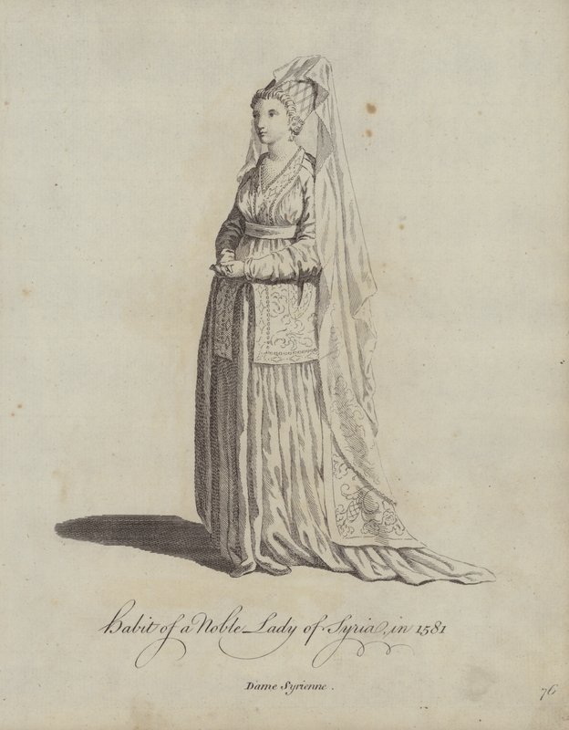 Vanen for en adelig dame af Syrien i 1581 af English School