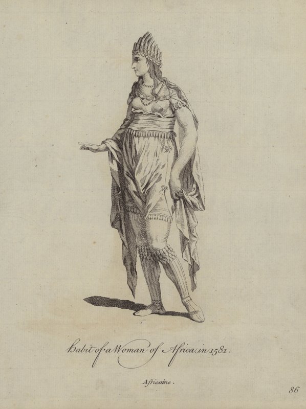 Vane for en kvinde i Afrika i 1581 af English School