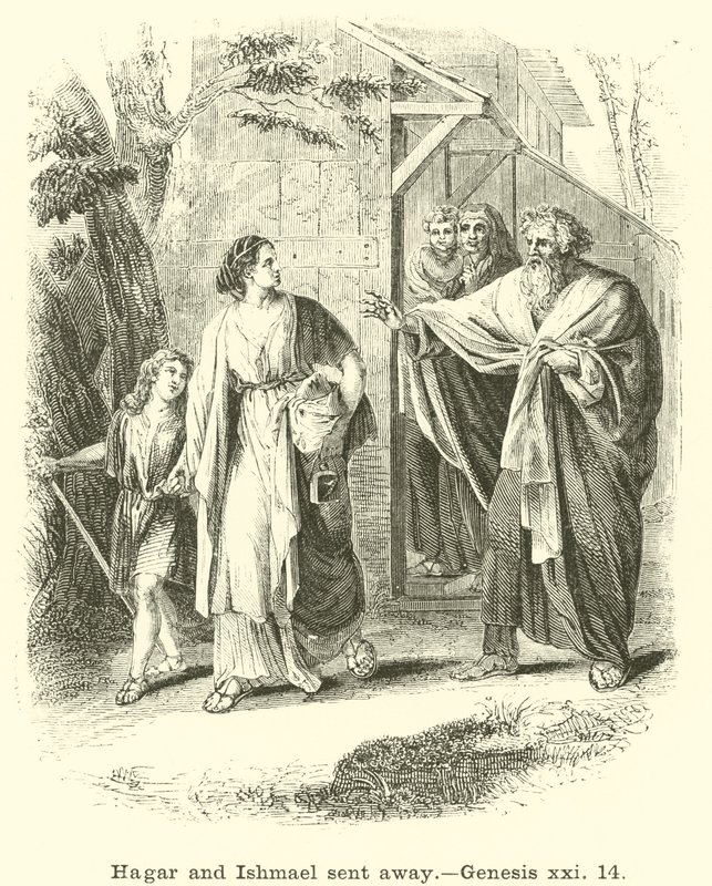 Hagar og Ismael sendte bort, Første Mosebog, xxi, 14 af English School