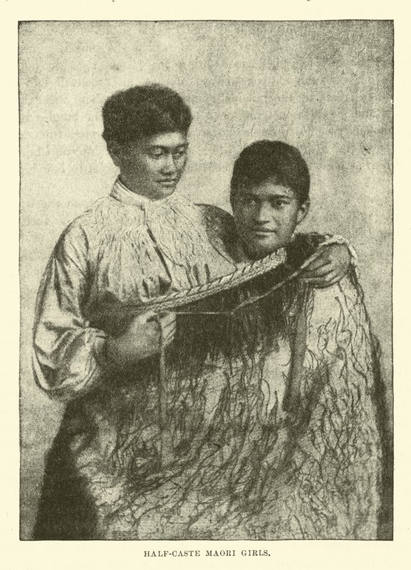 Halvkaste Maori-piger af English School