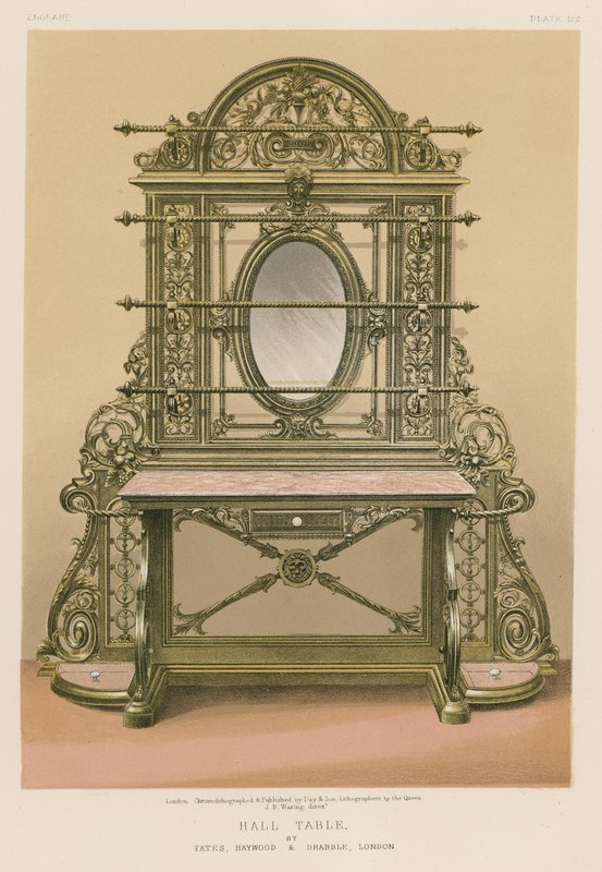 Hall Table af Yates, Haywood og Drabble, London af English School