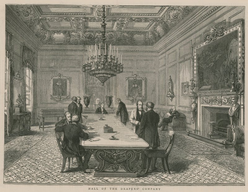 Hall of the Drapers Company, London af English School