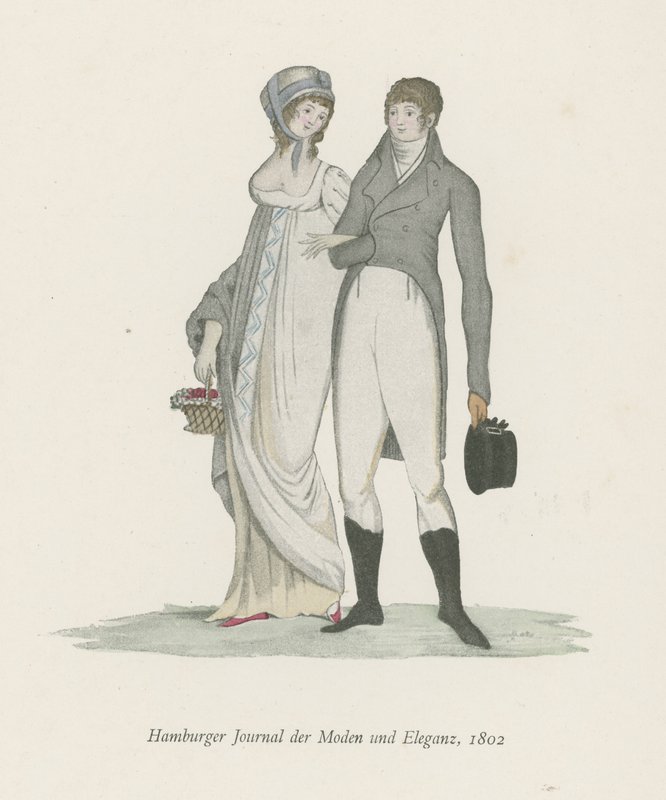 Hamborgs tidsskrift for mode og elegance, 1802 af English School