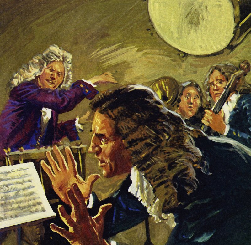 Händel kastede engang en kedeltromme mod en orkesterleder af English School