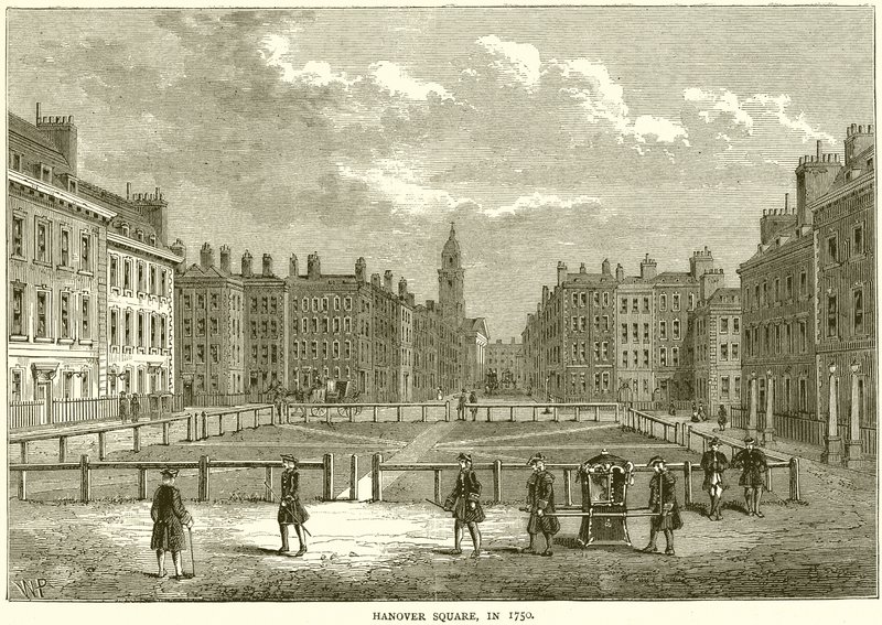 Hannover Square, i 1750 af English School