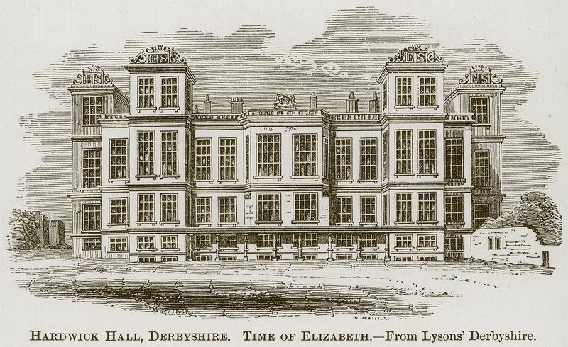 Hardwick Hall, Derbyshire, illustration fra The Comprehensive History of England af English School