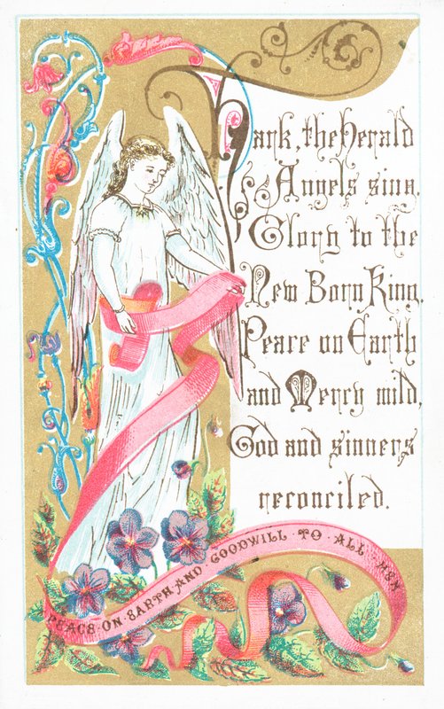 Hark The Herald Angels Sing, julekort af English School