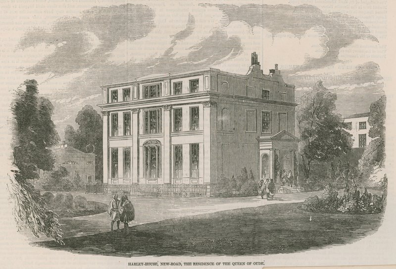 Harley House, New Road, London, residensen for dronningen af Oude af English School