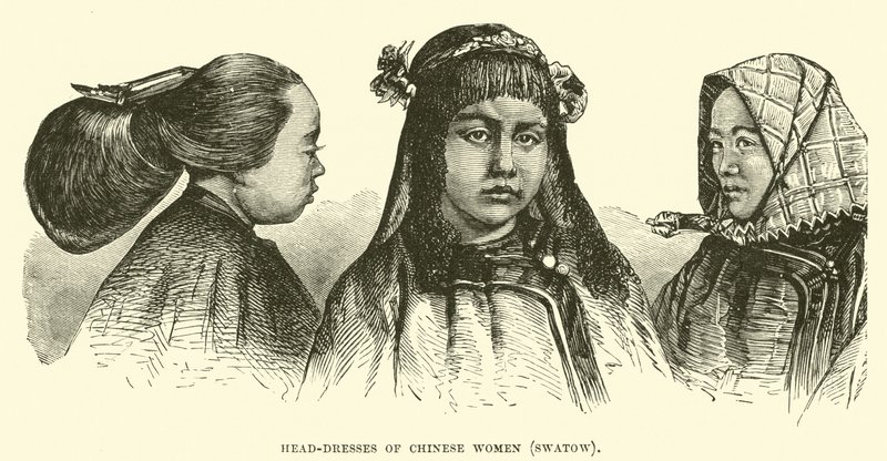 Head-dresses of Chinese women, Swatow  af English School