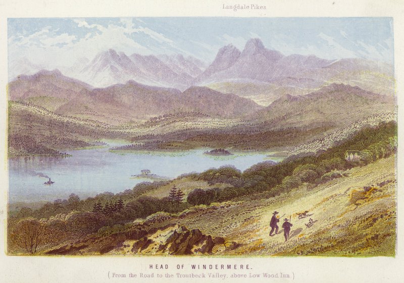 Head of Windermere (farve litho) af English School
