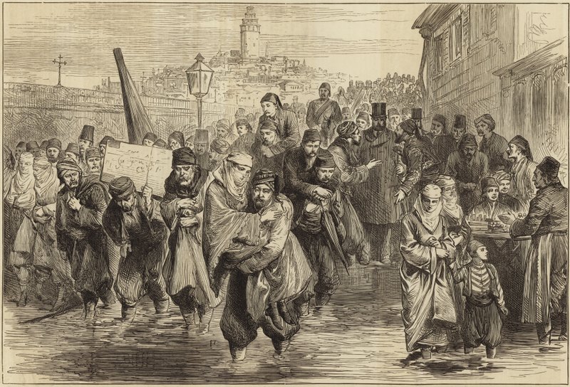 Kraftig regn i Konstantinopel af English School