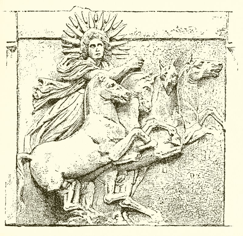 Helios på sin vogn af English School
