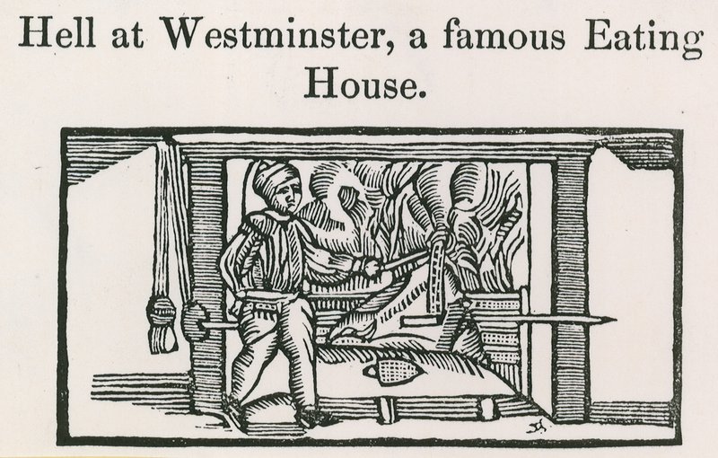Helvede i Westminster, et berømt spisehus af English School