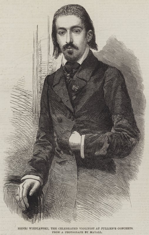 Henri Wieniawski, den berømte violinist ved Julliens koncerter (gravering) af English School