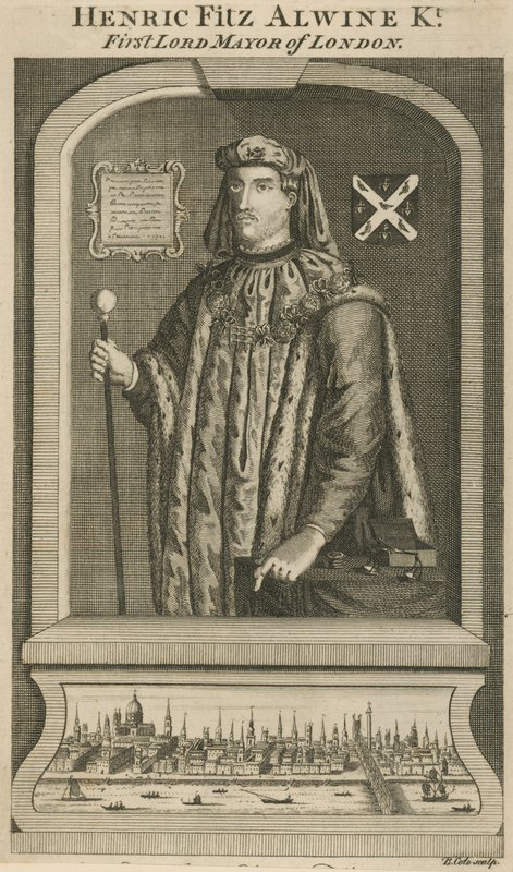 Henric Fitz Alwine, første overborgmester i London af English School